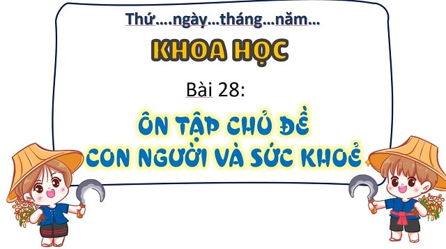Bài 28: Ôn tập chủ đề: Con người và sức khỏe (T1)