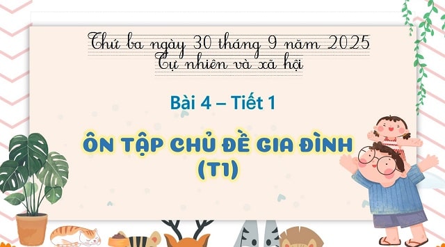 Bài 4: Ôn tập chủ đề gia đình (Tiết 1)